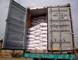 Pakistan commodity export container stuffing rice PP bags